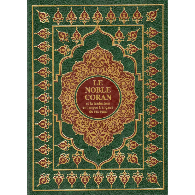 Le Noble Coran - Français et Arabe - Couverture Vert - Format Grand 22,50 x 30 cm