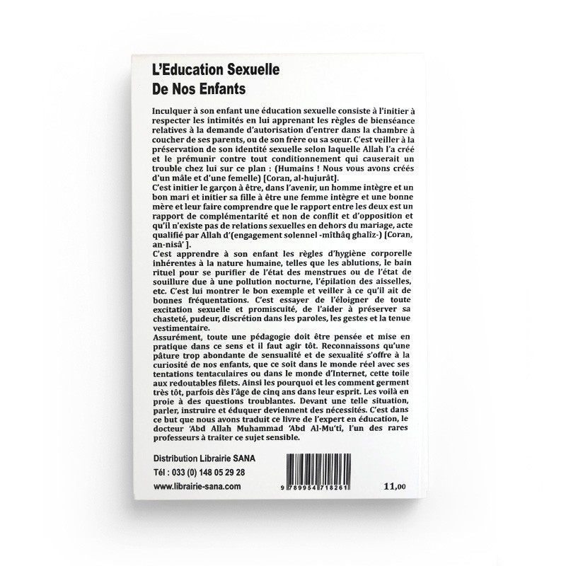 Réussir L'Education Sexuelle de Nos Enfants - Abdallah Abd Al Mu'ti - Edition Al Madina