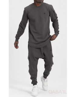 Ensemble Sarouel et Sweat Gris Anthracite, Survêtement Qaba'il : Sniper NEO