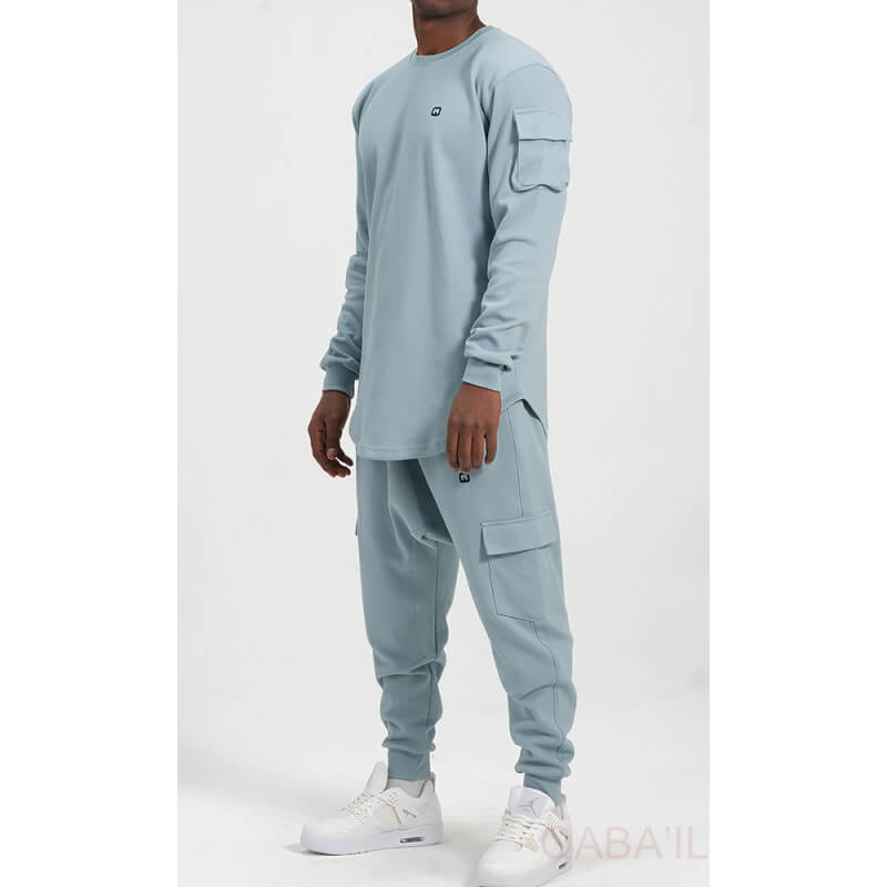 Ensemble Sarouel et Sweat Kaki Pastel, Survêtement Qaba'il : Sniper