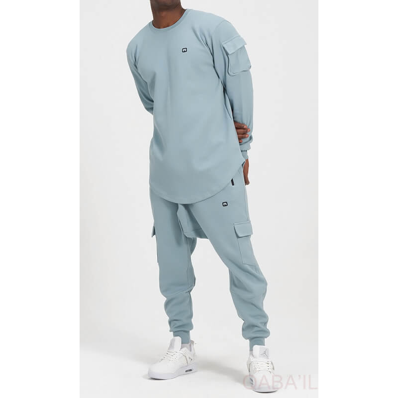 Ensemble Sarouel et Sweat Kaki Pastel, Survêtement Qaba'il : Sniper