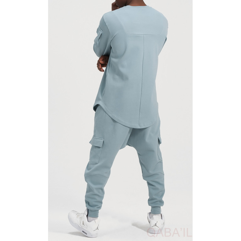 Ensemble Sarouel et Sweat Kaki Pastel, Survêtement Qaba'il : Sniper