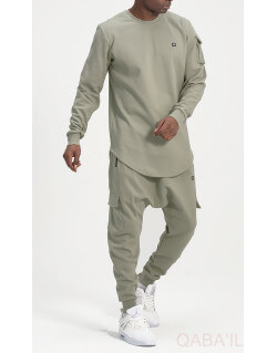 Ensemble Sarouel et Sweat Vert Amande, Survêtement Qaba'il : Sniper NEO