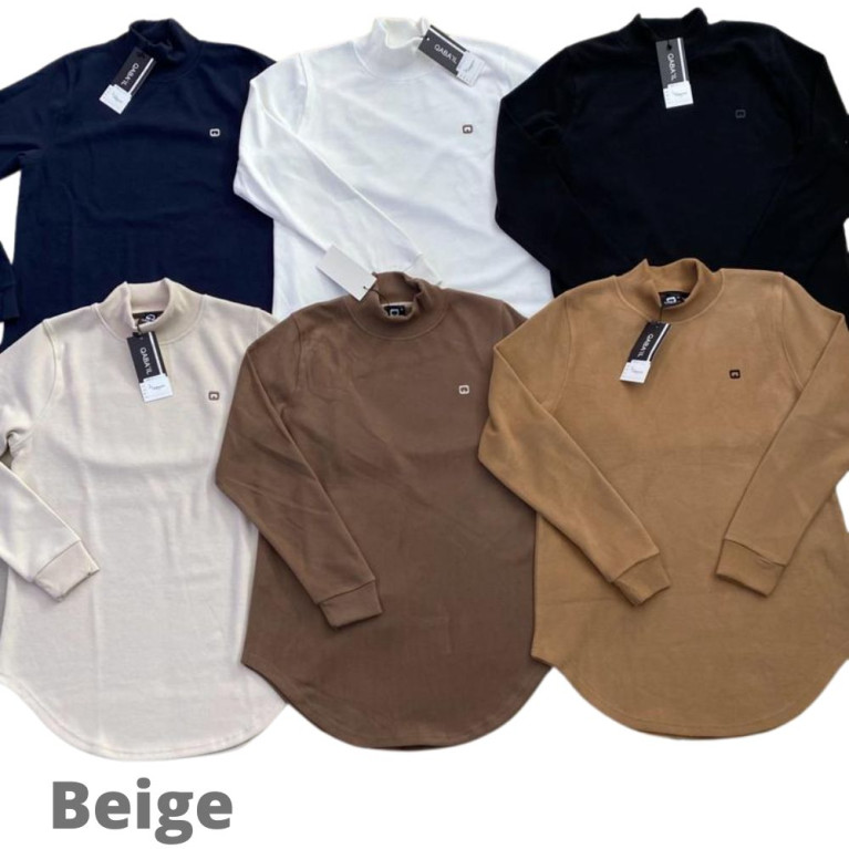 Pull Col Montant Qaba'il : Beige