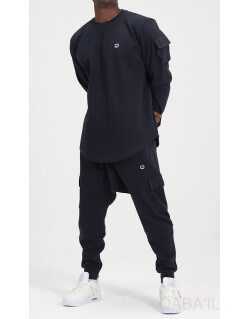 Ensemble Sarouel et Sweat Bleu Nuit, Survêtement Qaba'il : Sniper NEO