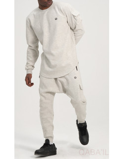 Ensemble Sarouel et Sweat Blanc Chiné, Survêtement Qaba'il : Sniper NEO