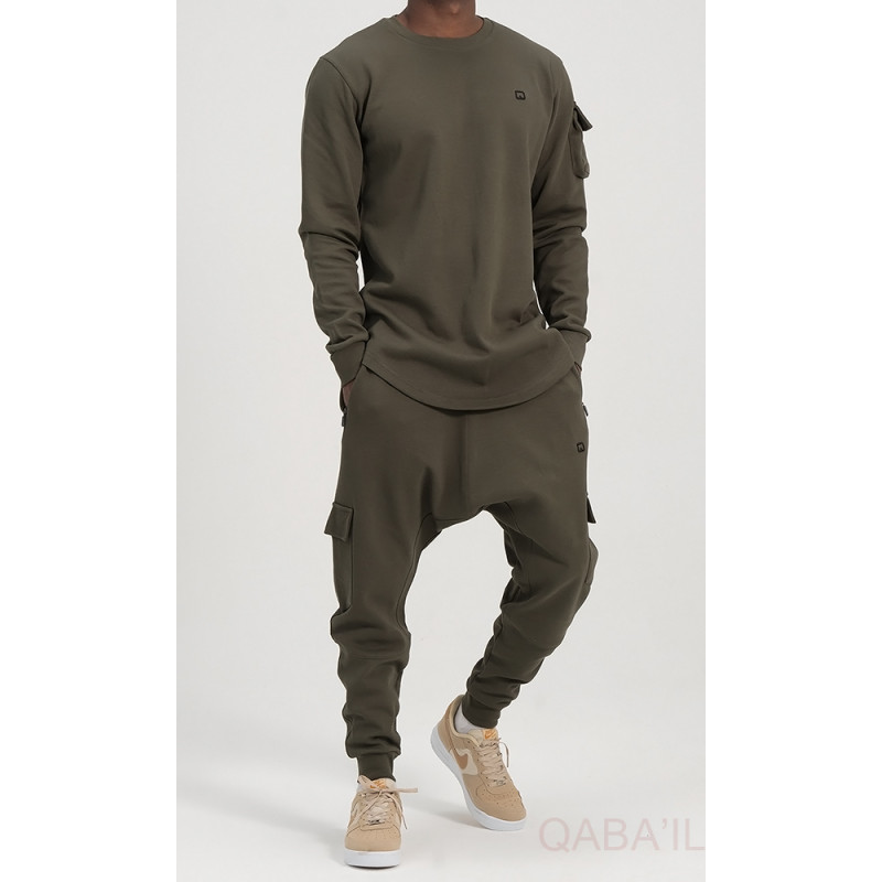 Ensemble Sarouel et Sweat Kaki, Survêtement Qaba'il : Sniper NEO