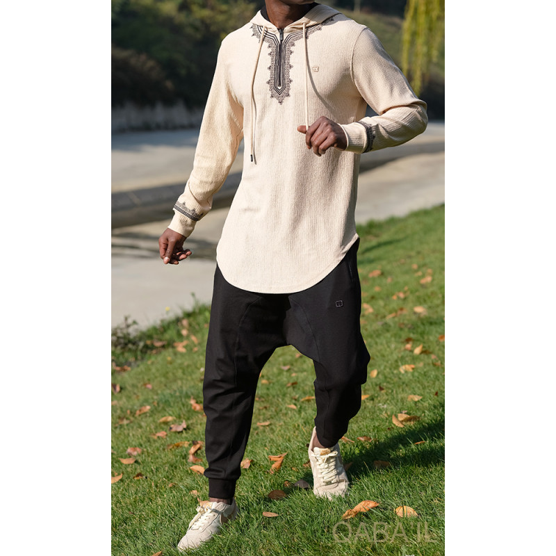 Sweat Beige Qaba'il : Etniz Relief Sweat Beige Qaba'il : Etniz Relief