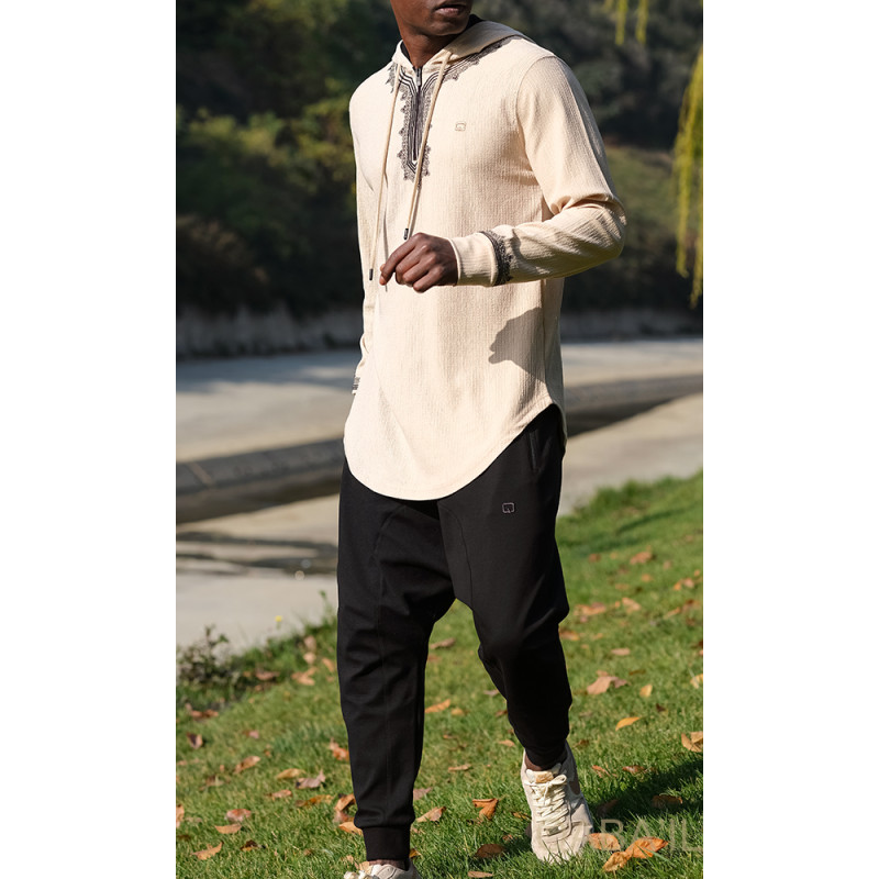 Sweat Beige Qaba'il : Etniz Relief Sweat Beige Qaba'il : Etniz Relief