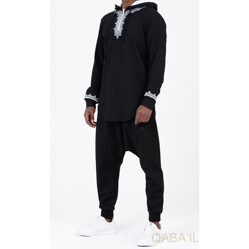 Sweat Noir Qaba'il : Etniz Relief Sweat Noir Qaba'il : Etniz Relief