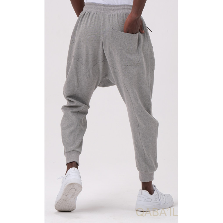 Sarouel Jogging Gris Clair Qaba'il : Onyx Up