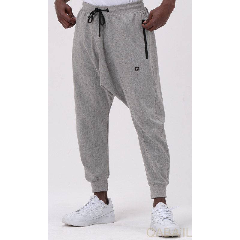 Sarouel Jogging Gris Clair Qaba'il : Onyx Up