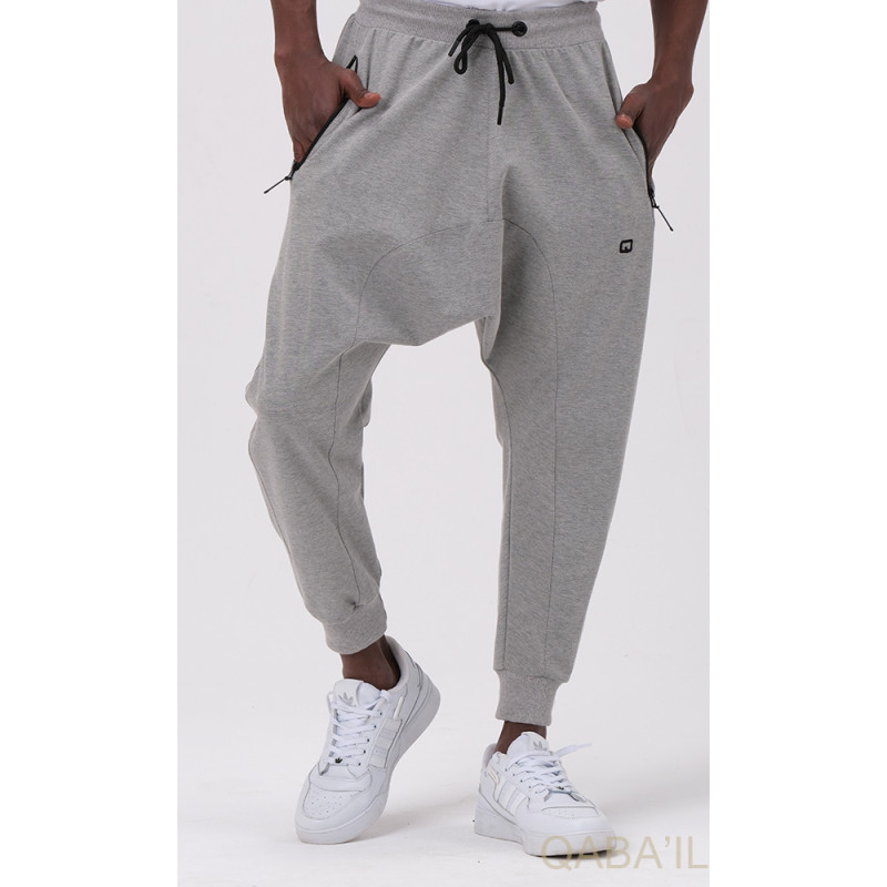 Sarouel Jogging Gris Clair Qaba'il : Onyx Up