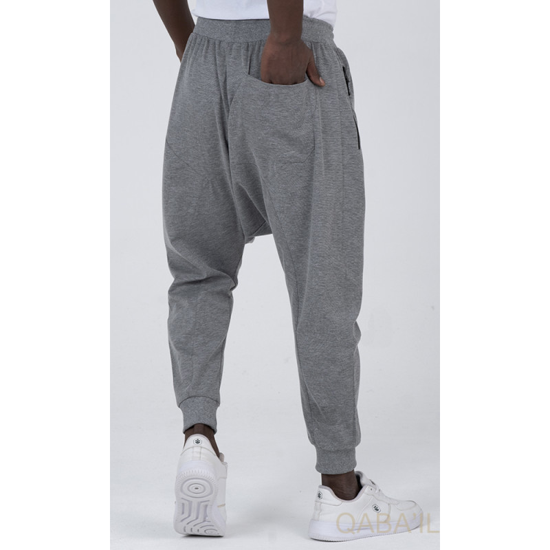 Sarouel Jogging Gris Qaba'il : Onyx Up