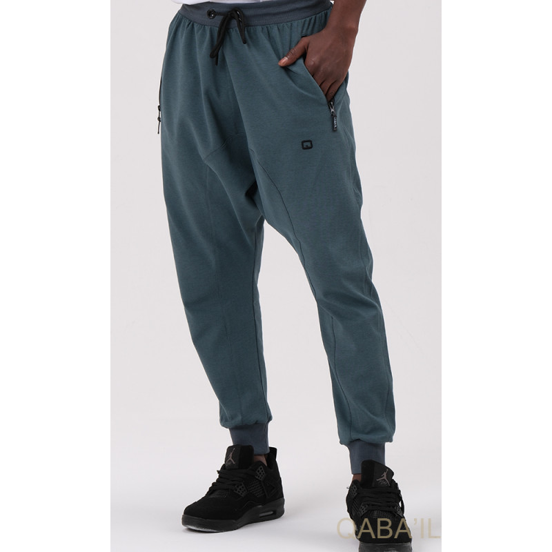 Sarouel Jogging Vert Amande Qaba'il : Onyx Up