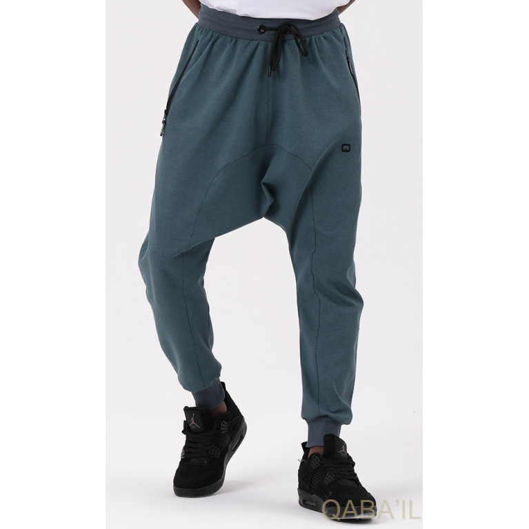 Sarouel Jogging Vert Amande Qaba'il : Onyx Up