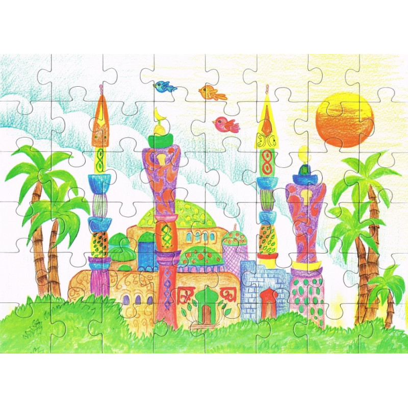 Ma Belle Mosquée - Grand Puzzle de 48 pièces - 38 x 28 cm - Orientica : dès 3 ans