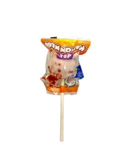Sucette Blanche Mammouth Pop - 5 Goûts Différents, Poudre au Centre et Bubble Gum - Bonbon Halal - Zed Candy