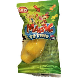 Tétine Magic au Citron - Mammouth 5-6 cm - Bubble Gum et Poudre au Centre - Bonbon Halal - Zed Candy