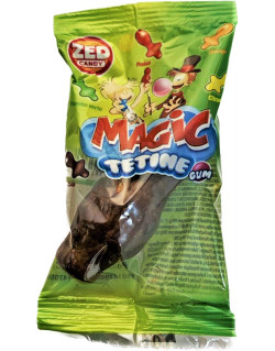 Tétine Mammouth 5-6 cm - 4 Goûts Différents, Poudre au Centre et Bubble Gum - Bonbon Halal - Zed Candy