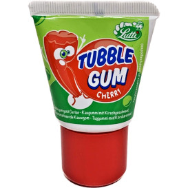 Tubble de Chewing-Gum à la Cerise - Tube de Bubble Gum Cherry - Lutti
