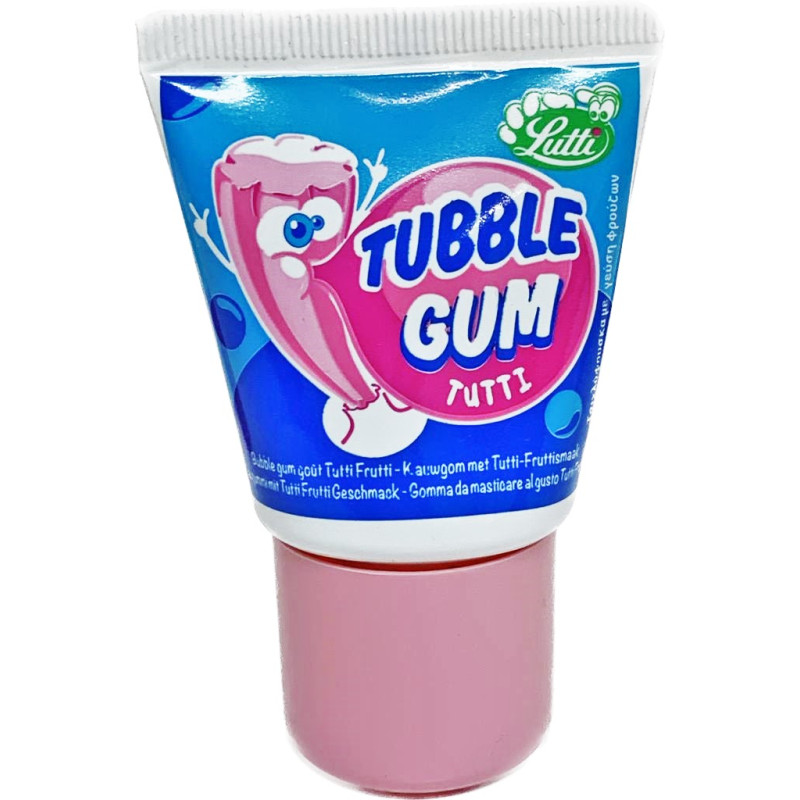 Tubble de Chewing-Gum Multi Fruit - Tube de Bubble Gum Tutti Frutti - Lutti