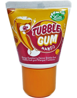 Tubble de Chewing-Gum à la Mangue - Tube de Bubble Gum Mango - Lutti