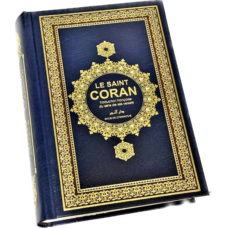 Le Noble Coran en Simili Cuir Bleu - Français et Arabe - Mohammad Hamidoullah - Edition Ennour