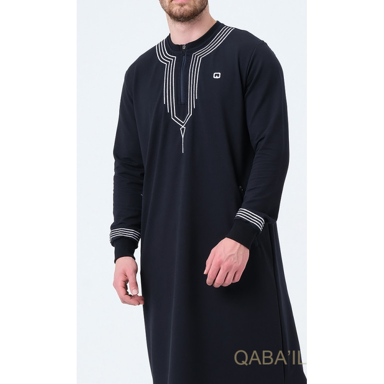Qamis court JILD Qabail : Gris anthracite - Prêt à porter et accessoires