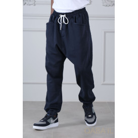 Sarouel Stretch Bleu Nuit - New Coton - Qaba'il : Coupe Droite - Pants Elastanne