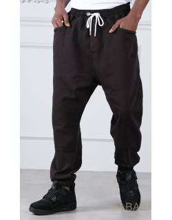Sarouel Stretch Noir - New Coton - Qaba'il : Coupe Droite - Pants Elastanne