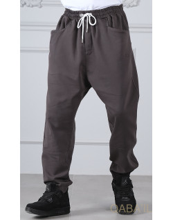 Sarouel Stretch Anthracite - New Coton - Qaba'il : Coupe Droite - Pants Elastanne