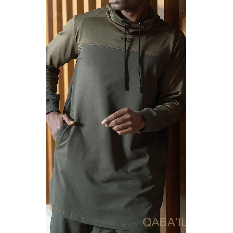 Ensemble Qamis Court + Sarouel - Noir et Violet - Qaba'il : Veloce