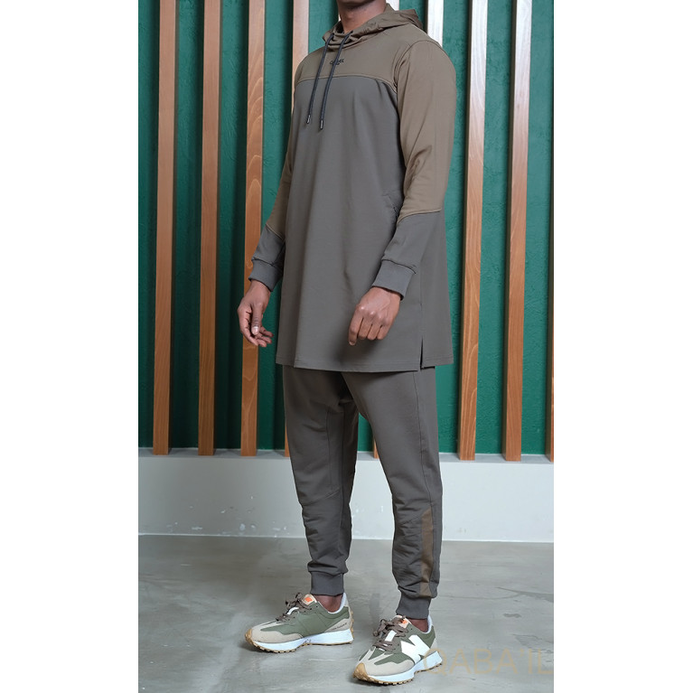 Ensemble Qamis Court + Sarouel - Noir et Violet - Qaba'il : Veloce