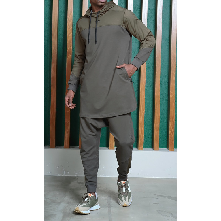 Ensemble Qamis Court + Sarouel - Noir et Violet - Qaba'il : Veloce