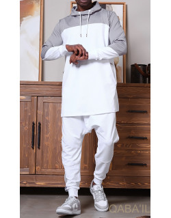 Ensemble Qamis Court + Sarouel - Noir et Violet - Qaba'il : Veloce