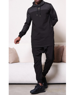 Ensemble Qamis Court + Sarouel - Noir et Violet - Qaba'il : Veloce