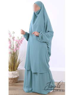 JIlbab 2 Pièces -  Bleu...