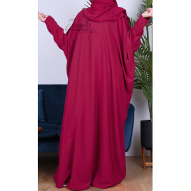 Abaya Papillon - Framboise - Microfibre Léger - Jamila