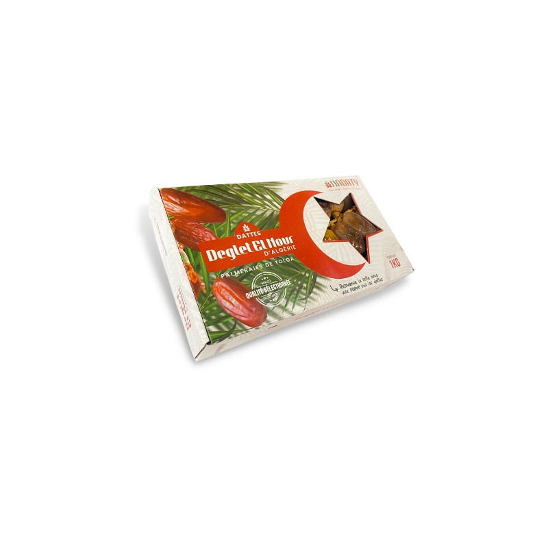 Dattes Algérian Delglet Noor Dates - Ennakhl El Assil - 1 Kg