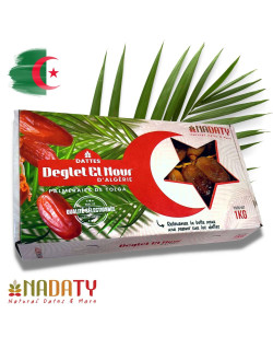 Dattes Algérian Delglet Noor Dates - Ennakhl El Assil - 1 Kg