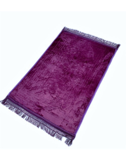 Grand Tapis de Prière - Violine - Motif Mirhab - Molletonné, Épais et Très Doux - Confortable et Anti-Dérapant
