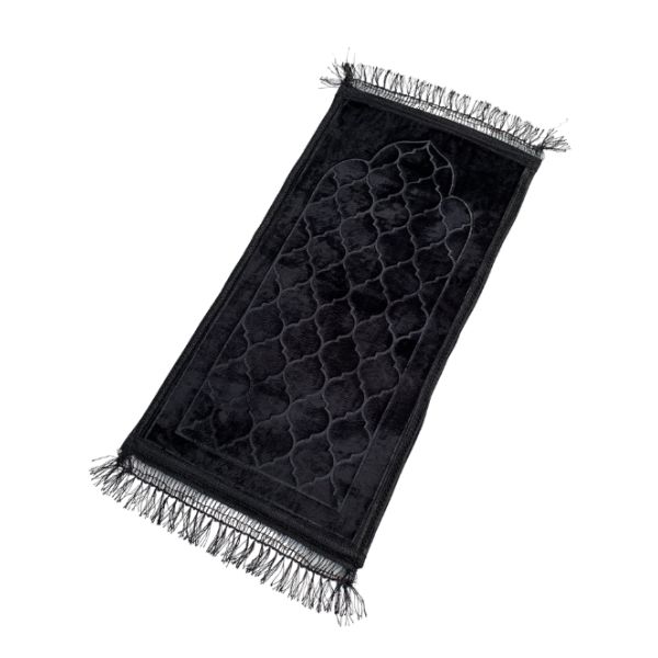 Tapis Enfant de Prière avec Motif Mirhab - Rose - Molletonné, Épais et Très Doux - Confortable et Anti-Dérapant - 42 x 80 cm