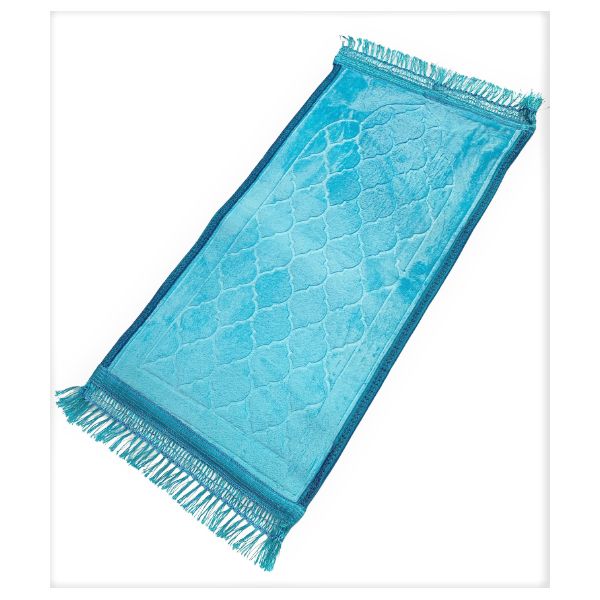 Tapis Enfant de Prière avec Motif Mirhab - Rose - Molletonné, Épais et Très Doux - Confortable et Anti-Dérapant - 42 x 80 cm