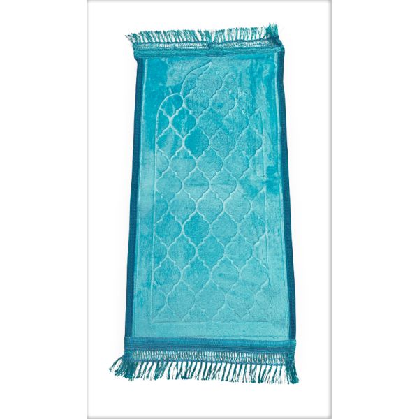 Tapis Enfant de Prière avec Motif Mirhab - Rose - Molletonné, Épais et Très Doux - Confortable et Anti-Dérapant - 42 x 80 cm