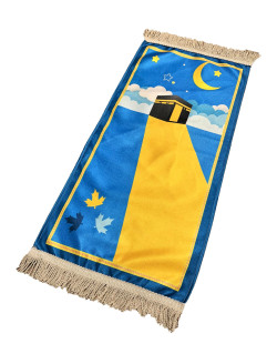 Tapis de Prière Bleu - Kids - Kaaba - 42 x 87 cm