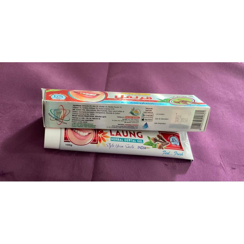 Dentifrice Herbal Looloo 100G Meswak avec Du Clou de Girofle