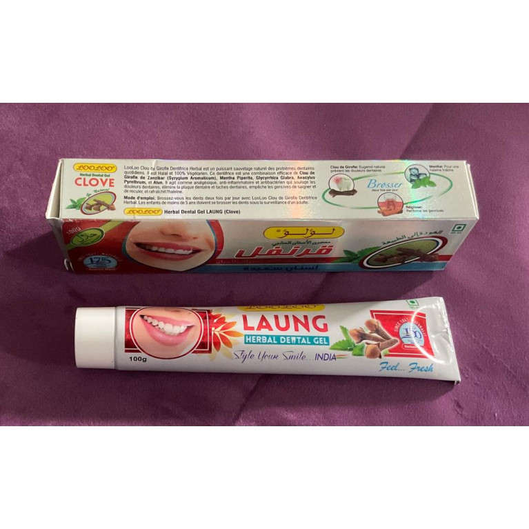 Dentifrice Herbal Looloo 100G Meswak avec Nigelle (Habbat Saouda)