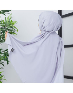Hijab Vert Sauge à Enfiler - Bonnet Integré au Voile de Soie de Medine - Sedef