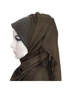 Hijab façon Nayda - couleur Mauve - Sedef